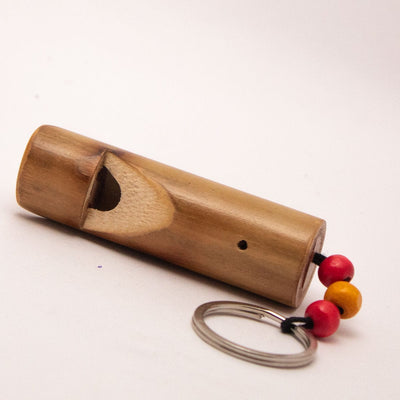 Bamboo Whistle Keychain – Handmade Eco Friendly Musical Key Ring – Travel Accessories on Brown Living™. SKU: EGB01. Img 4.