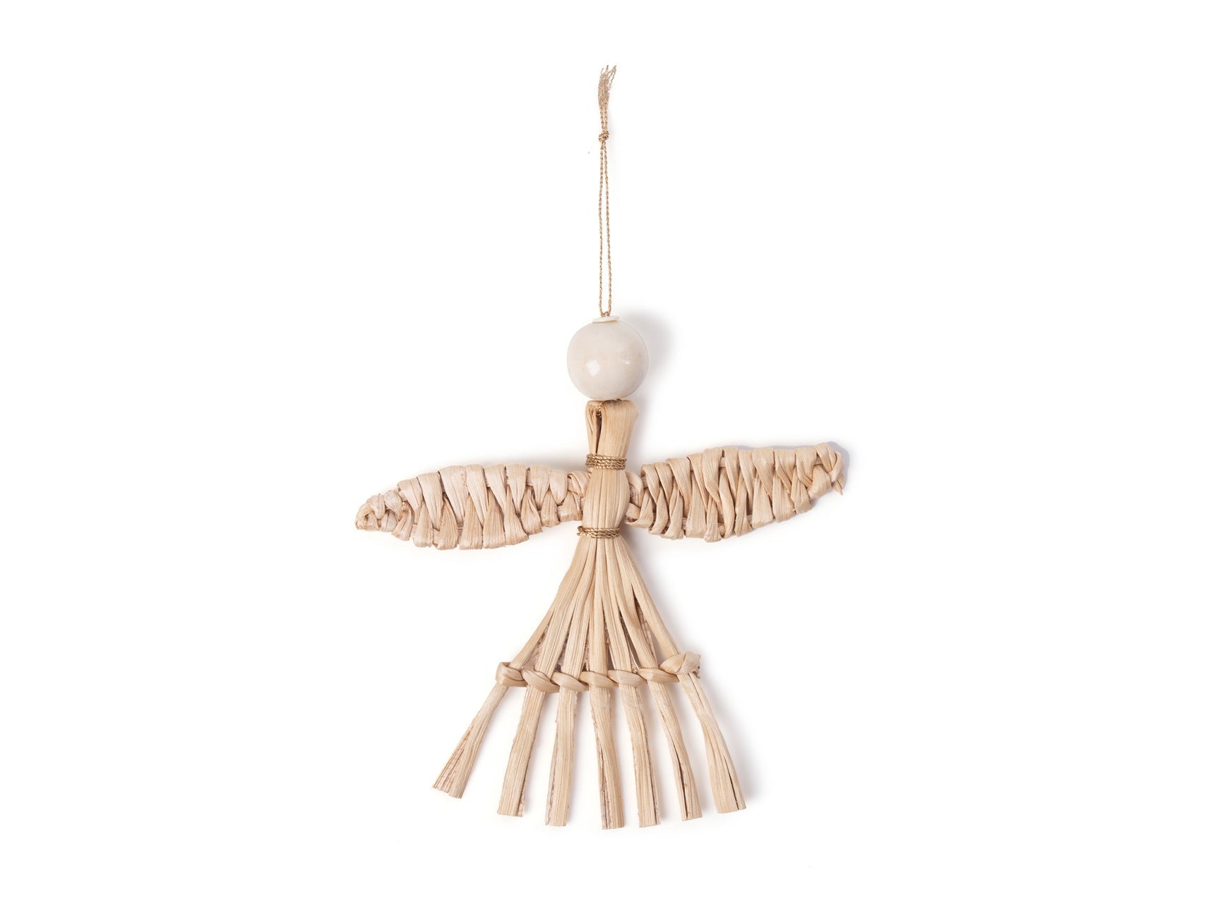 Banana Bark Angel Hanging (Set of 5) – Handcrafted Christmas Ornaments – Home Decor on Brown Living™. SKU: HG-1033. Img 5.