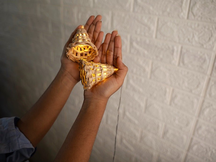 Banana Bark Bell Fairy Lights | Handcrafted Eco Décor | 3 Meter – Home Decor on Brown Living™. SKU: FL-1017. Img 7.