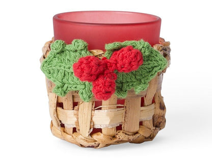 Banana Bark & Crochet Joy Tea Light Holder | Set of 3 – Home Decor on Brown Living™. SKU: TL-1050. Img 2.