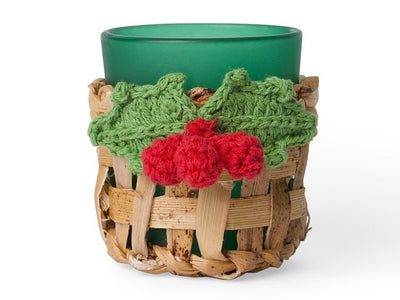 Banana Bark & Crochet Joy Tea Light Holder | Set of 3 – Home Decor on Brown Living™. SKU: TL-1050. Img 6.