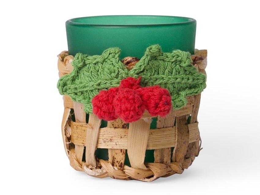 Banana Bark & Crochet Joy Tea Light Holder | Set of 3 – Home Decor on Brown Living™. SKU: TL-1050. Img 6.