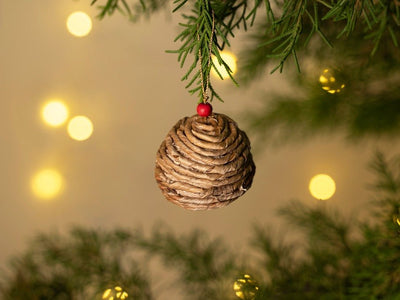 Banana Rope Ball Hanging (Set of 2) – Handcrafted Christmas Ornament – Home Decor on Brown Living™. SKU: HG-1039. Img 9.