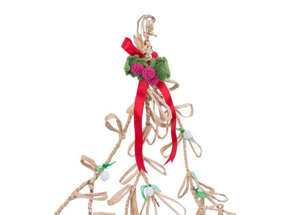 Banana Rope Mistletoe Hanging – Handcrafted Christmas Ornament – Home Decor on Brown Living™. SKU: DE-1019. Img 4.