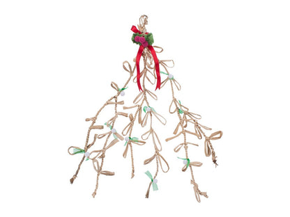 Banana Rope Mistletoe Hanging – Handcrafted Christmas Ornament – Home Decor on Brown Living™. SKU: DE-1019. Img 3.