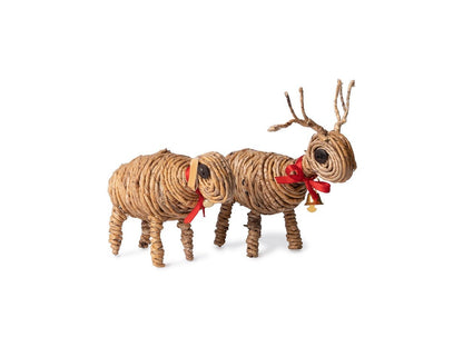 Banana Rope Reindeer Figurine – Handcrafted Christmas Decor – Home Decor on Brown Living™. SKU: DE-1014. Img 2.