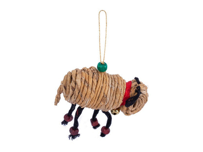 Banana Rope Sheep Hanging –Handcrafted Eco - Friendly Christmas Ornament – Home Decor on Brown Living™. SKU: HG-1034. Img 5.