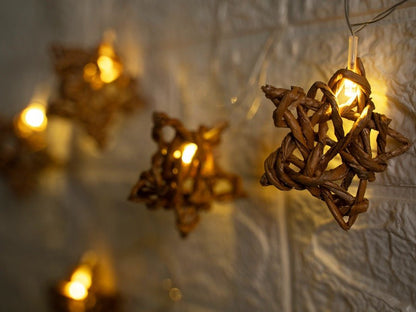 Banana Rope Star Fairy Lights | Handcrafted Natural Décor | 3 Meter – Home Decor on Brown Living™. SKU: FL-1015. Img 7.