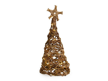 Banana Rope Star Top Christmas Tree – Handcrafted Eco - Friendly Festive – Home Decor on Brown Living™. SKU: TT-1005_Large. Img 2.