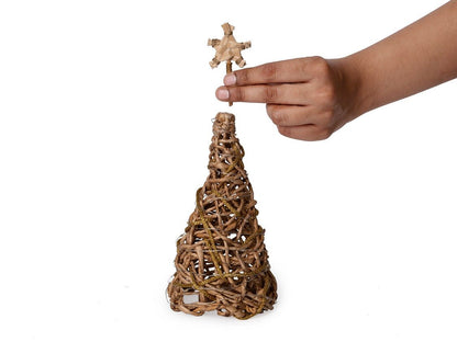 Banana Rope Star Top Christmas Tree – Handcrafted Eco - Friendly Festive – Home Decor on Brown Living™. SKU: TT-1005_Large. Img 7.