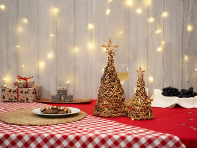 Banana Rope Star Top Christmas Tree – Handcrafted Eco - Friendly Festive – Home Decor on Brown Living™. SKU: TT-1005_Large. Img 1.