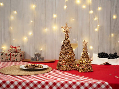 Banana Rope Star Top Christmas Tree – Handcrafted Eco - Friendly Festive – Home Decor on Brown Living™. SKU: TT-1005_Large. Img 1.