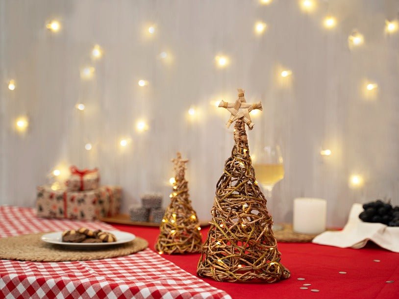 Banana Rope Star Top Christmas Tree – Handcrafted Eco - Friendly Festive – Home Decor on Brown Living™. SKU: TT-1005_Large. Img 14.