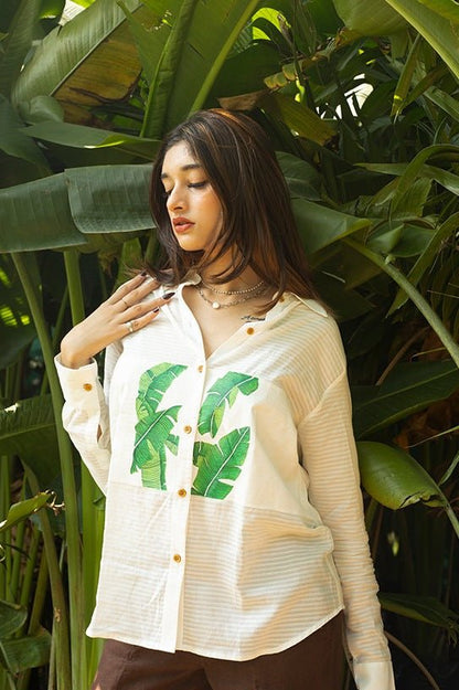 Banana Shirt | Soft & Sustainable Bamboo Fibre Shirt for Everyday Wear – Womens Shirt on Brown Living™. SKU: AAYU-0040. Img 1.