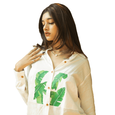 Banana Shirt | Soft & Sustainable Bamboo Fibre Shirt for Everyday Wear – Womens Shirt on Brown Living™. SKU: AAYU-0040. Img 6.