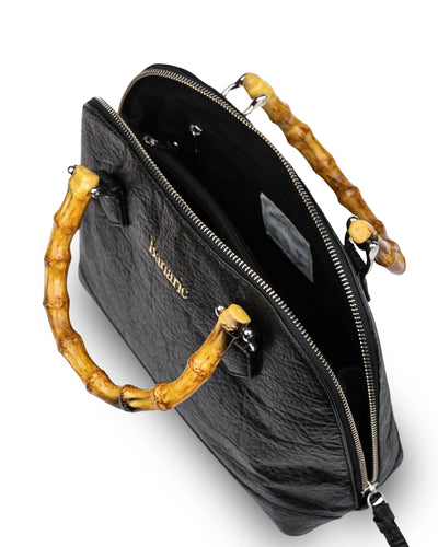 Banaric Bamboo Handle Handbag | Stylish Handmade Fashion Accessory – Hand Bag on Brown Living™. SKU: RCBAGBANARIC01ABK. Img 2.