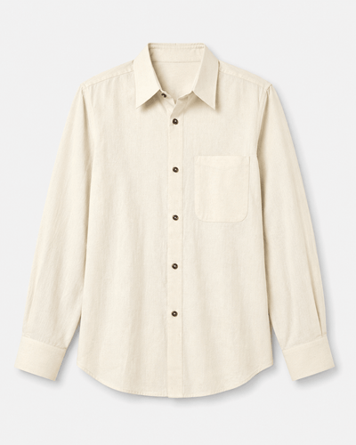 Basic Cotton Shirt – Classic Everyday Essential with Lasting Comfort – Womens Shirt on Brown Living™. SKU: ACB2026002. Img 1.
