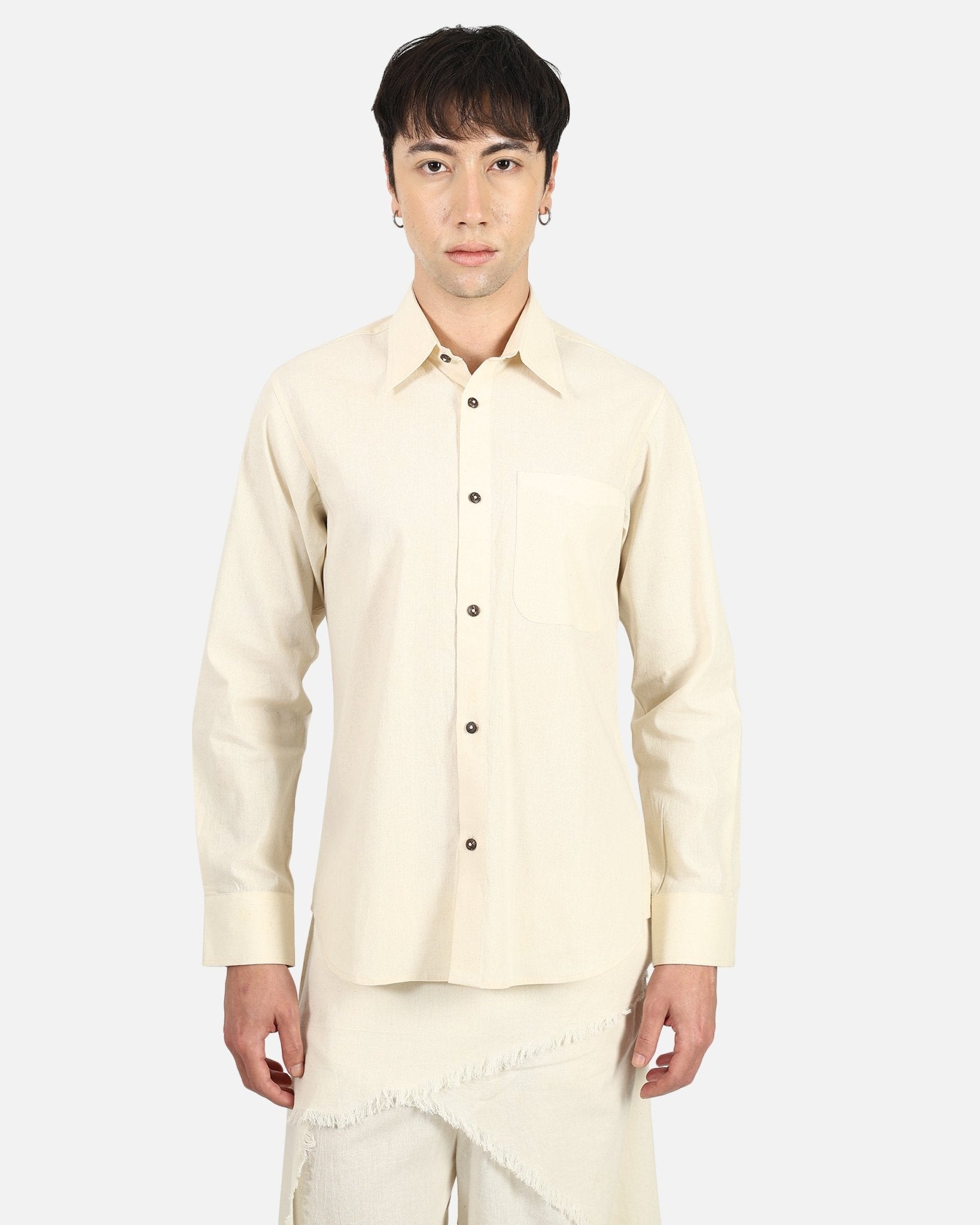 Basic Cotton Shirt – Classic Everyday Essential with Lasting Comfort – Womens Shirt on Brown Living™. SKU: ACB2026002. Img 5.