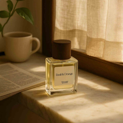 Basil & Orange 50ml Unisex Eau de Parfum – Perfume by HERITAGE BOX available on Brown Living™. . SKU: HBGB010. Img 1.
