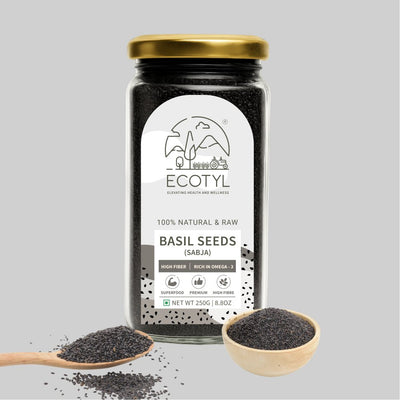Basil Seeds | Sabja Seeds - 250g – Seeds by Ecotyl available on Brown Living™. . SKU: ECOTYL00037. Img 1.