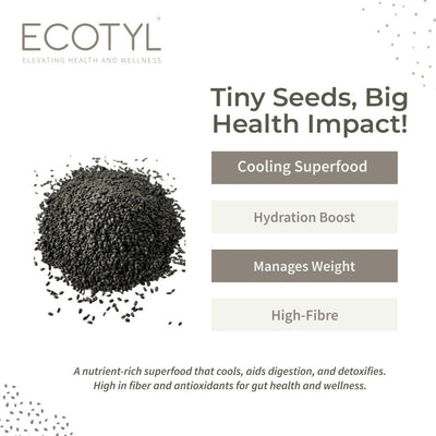 Basil Seeds | Sabja Seeds - 250g – Seeds by Ecotyl available on Brown Living™. . SKU: ECOTYL00037. Img 2.