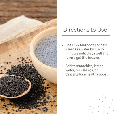 Basil Seeds | Sabja Seeds - 250g – Seeds by Ecotyl available on Brown Living™. . SKU: ECOTYL00037. Img 4.