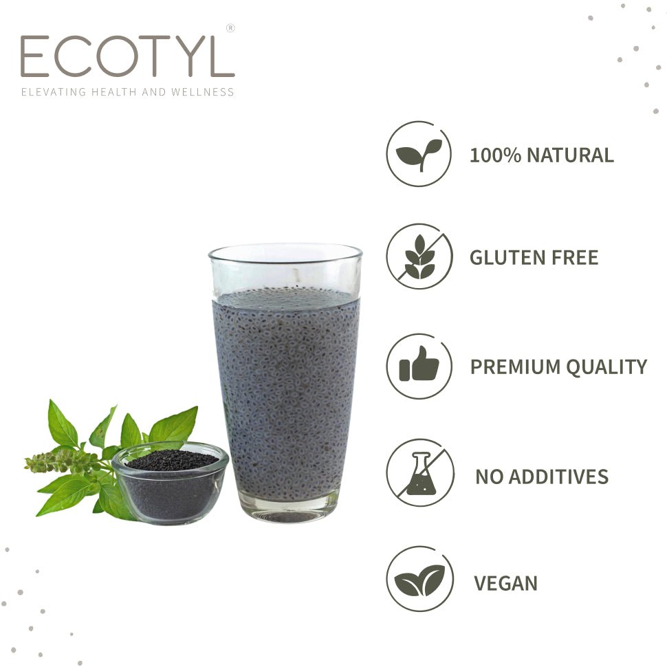 Basil Seeds | Sabja Seeds - 250g – Seeds by Ecotyl available on Brown Living™. . SKU: ECOTYL00037. Img 3.