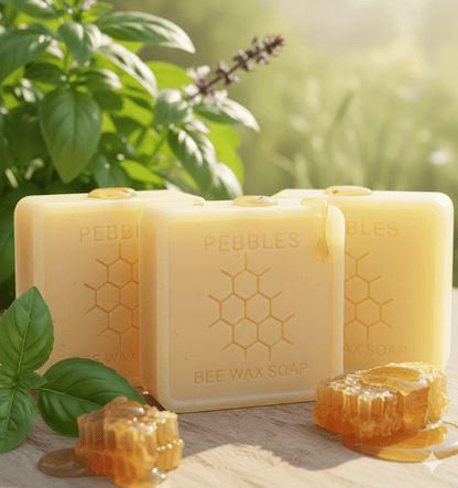 Basil Soap | Natural Beeswax & HoneyShield Moisture Bar – Body Soap on Brown Living™. SKU: APPCL-116. Img 1.