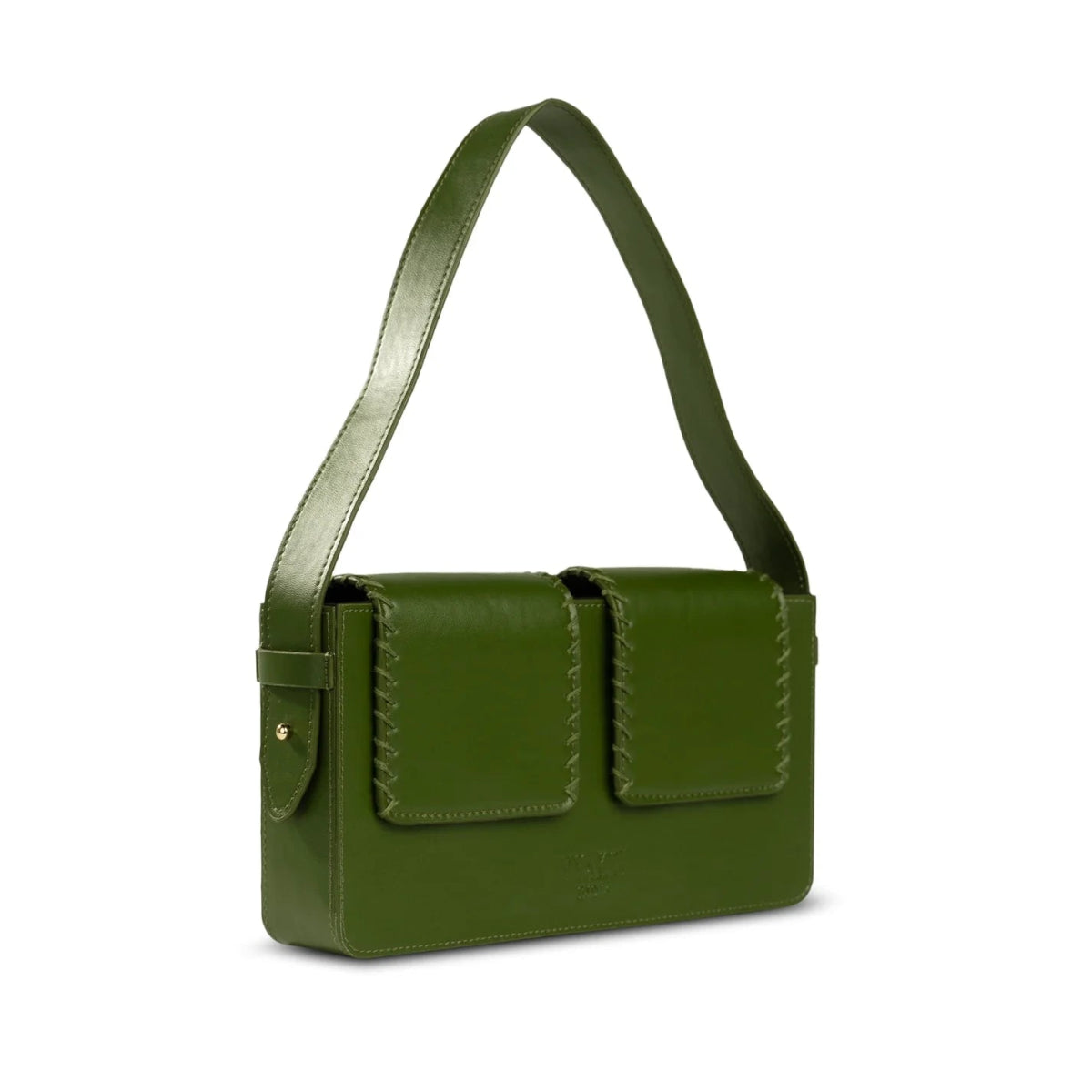 Basta - Double Flap Vegan Cactus Leather Shoulder Bag | Verified Sustainable by Brown Living™