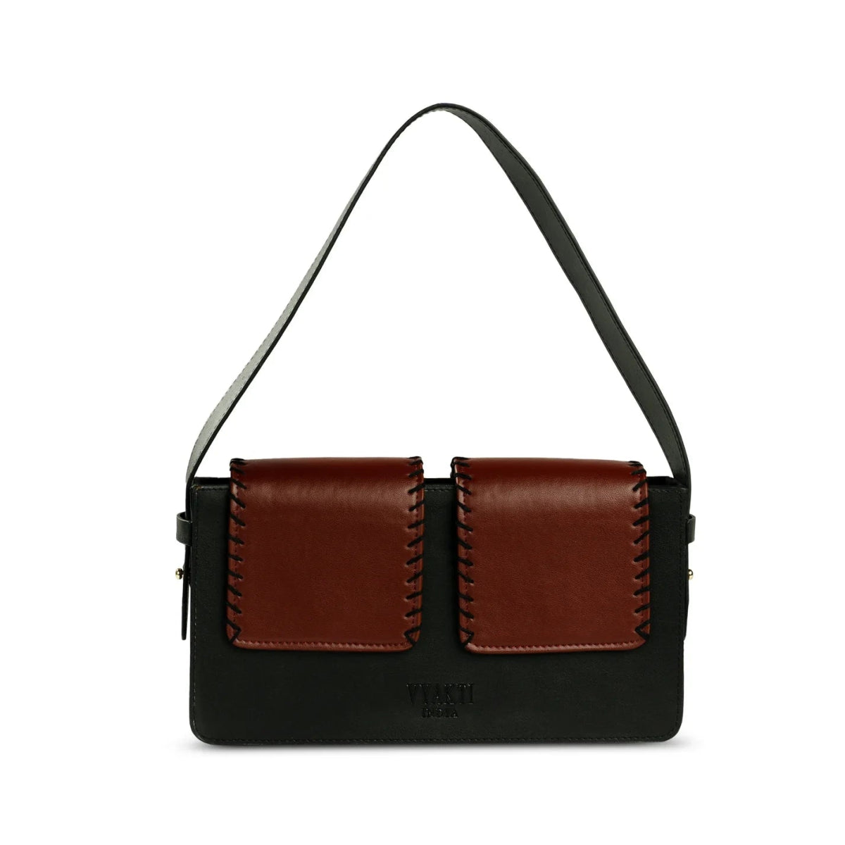 Basta - Double Flap Vegan Cactus Leather Shoulder Bag | Verified Sustainable by Brown Living™