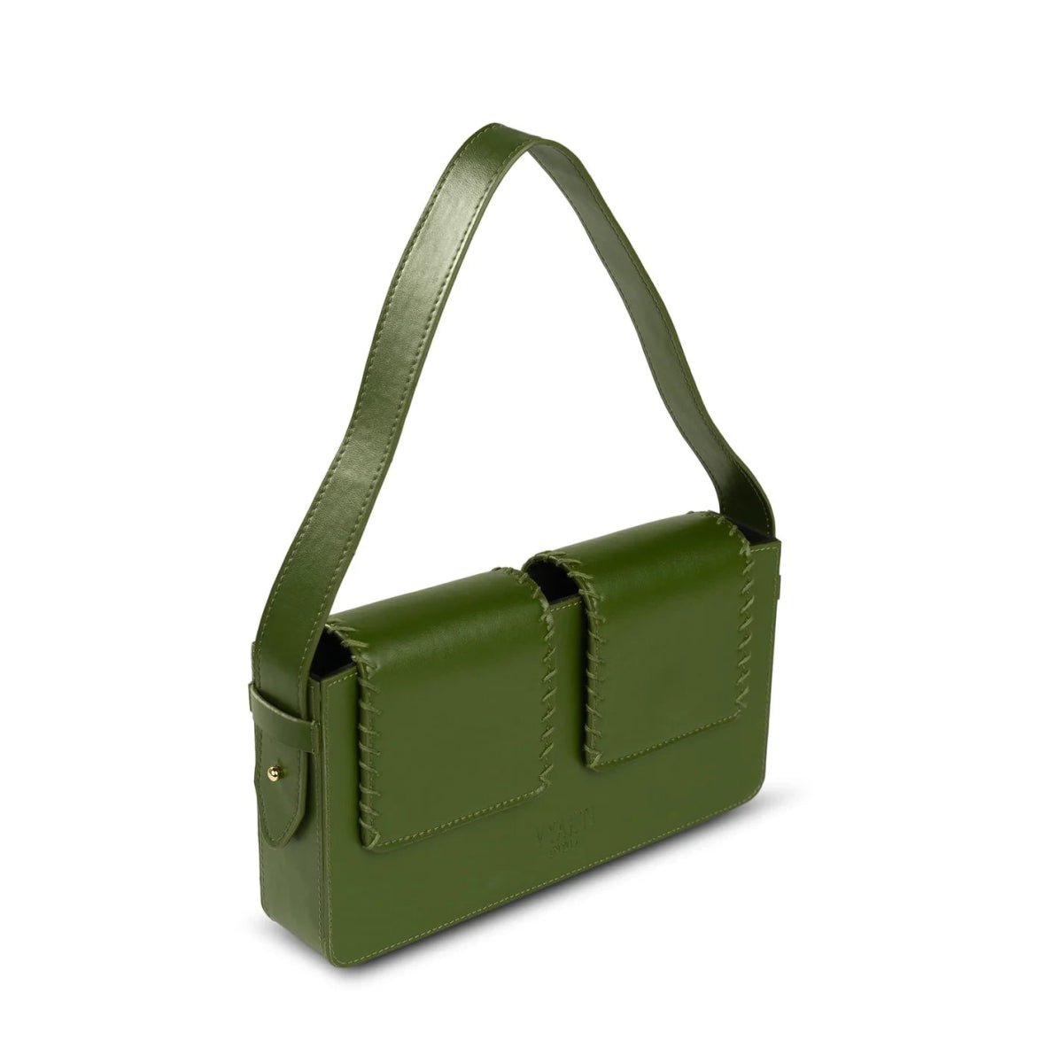 Basta - Double Flap Vegan Cactus Leather Shoulder Bag | Verified Sustainable by Brown Living™