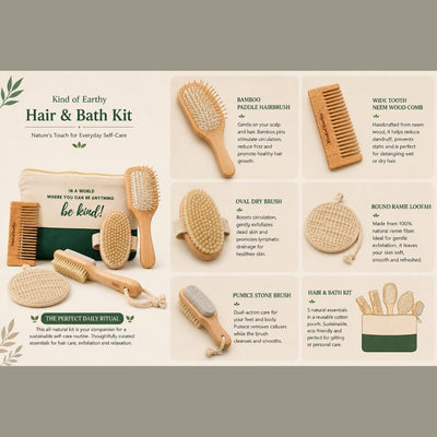Bath Ritual Kit | Natural Self-Care & Everyday Bath Essentials – Gift Hampers on Brown Living™. SKU: KOE031-TK-3. Img 14.