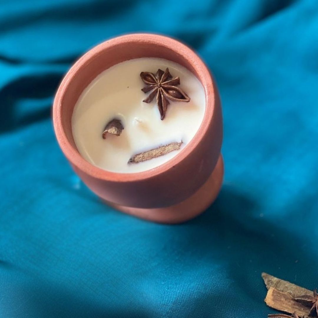 Bayaar XL | Cinnamon Vanilla Soy Wax Candle | Available in 4 Sizes – Candles & Fragrances by Pravaah India available on Brown Living™. Large . SKU: CAN001_Large_BL. Img 2.