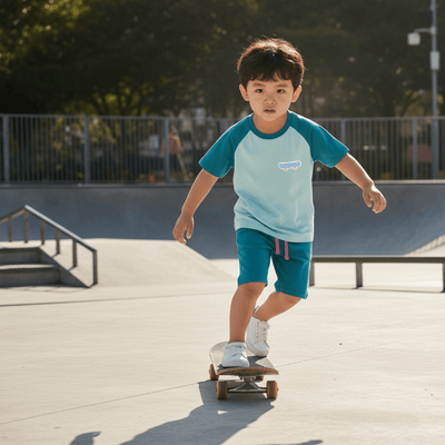 Beach Swirl Unisex Tee - 100% Certified Organic Cotton & Azo-Free Dyes – Kids T-Shirts on Brown Living™. SKU: KTO3A-2-4Y. Img 1.