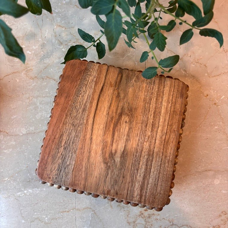 Beaded Server Elegant Dessert Serving Tray – Trays & Platters on Brown Living™. SKU: TLD-BL-BB. Img 3.