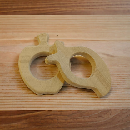 Beautiful Neem Wooden Teethers – Apple & Mango Shapes For Babies – Baby Teethers & Soothers on Brown Living™. SKU: T_APL-MNG. Img 3.