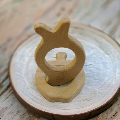 Beautiful Neem Wooden Teethers – Apple & Mango Shapes For Babies – Baby Teethers & Soothers on Brown Living™. SKU: T_APL-MNG. Img 2.