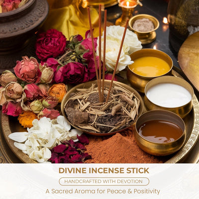 Bee Happy Incense stick Panchgavya Temple flower – Divine ( 50 Sticks) – Pooja Needs on Brown Living™. SKU: phpnl_stick_02. Img 4.