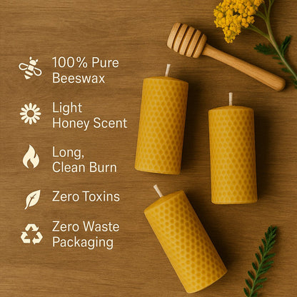 BEE Happy | Inspirational Candle (pack of 3) – Candles & Fragrances on Brown Living™. SKU: pnhpl - beesCandle - 02. Img 3.