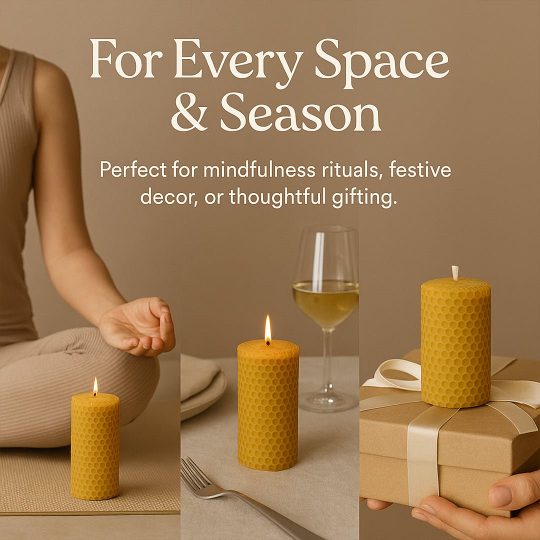 BEE Happy | Inspirational Candle (pack of 3) – Candles & Fragrances by Pratha available on Brown Living™. . SKU: pnhpl - beesCandle - 02. Img 4.