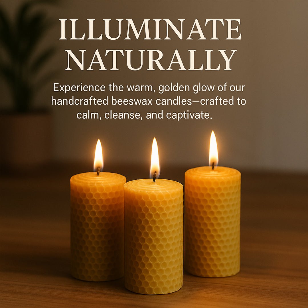 BEE Happy | Inspirational Candle (pack of 3) – Candles & Fragrances by Pratha available on Brown Living™. . SKU: pnhpl - beesCandle - 02. Img 2.