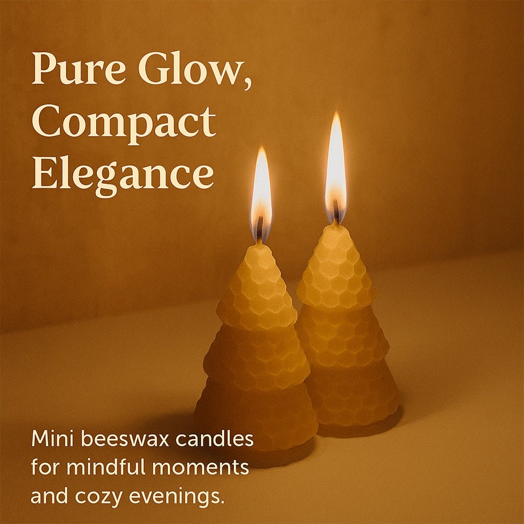 BEE Happy | Pure Beeswax Hand - Rolled Tree Candle - Pack of 3 – Candles & Fragrances by Pratha available on Brown Living™. . SKU: pnhpl - beesCandle - 06. Img 2.