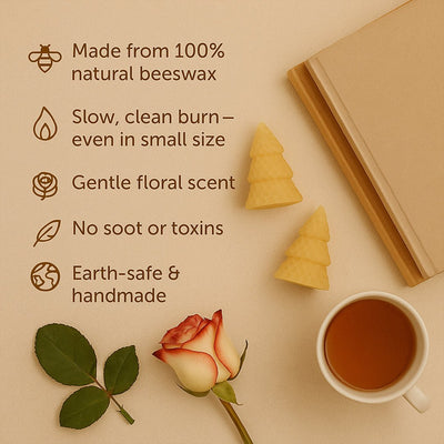 BEE Happy | Pure Beeswax Hand - Rolled Tree Candle - Pack of 3 – Candles & Fragrances on Brown Living™. SKU: pnhpl - beesCandle - 06. Img 5.