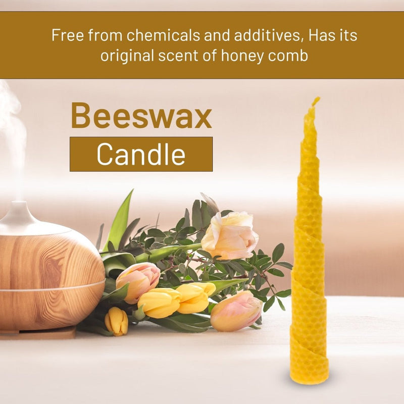 BEE Happy | Pure Beeswax Prayer, Christmas Candle (12 Count Pack) | Verified Sustainable by Brown Living™