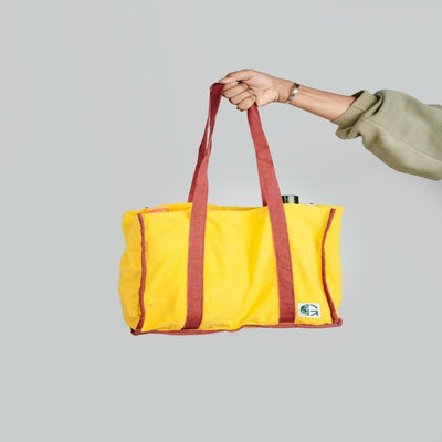 Beer Bottle/Bazaar Tote Bag – Tote Bag on Brown Living™. SKU: OGTBBB04. Img 1.