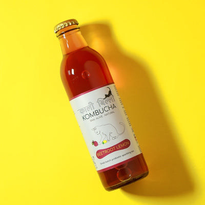 Beetroot Lemon Kombucha 250ml | Probiotic Fermented Drink – Health & Energy Drinks on Brown Living™. SKU: KBKBL. Img 2.