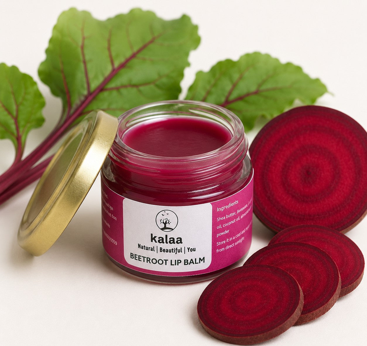 Beetroot Lip Balm Natural Tinted Hydrating Lip Care 20 gm – Lip Balms on Brown Living™. SKU: BITLPBM. Img 2.