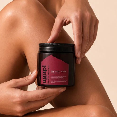 Beetroot Scrub- 100g – Body Scrub on Brown Living™. SKU: BS-01. Img 2.