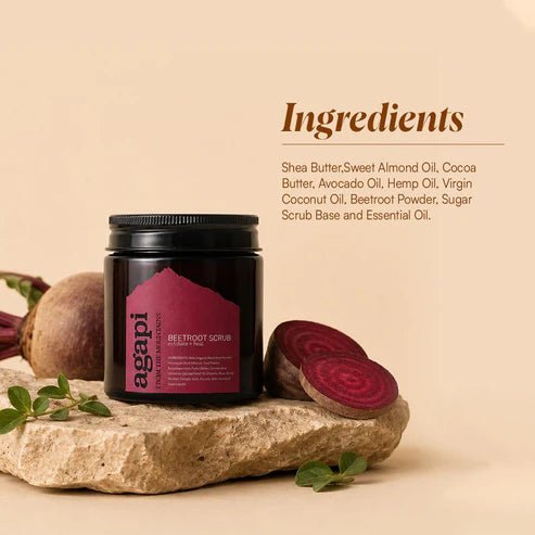 Beetroot Scrub- 100g – Body Scrub on Brown Living™. SKU: BS-01. Img 3.