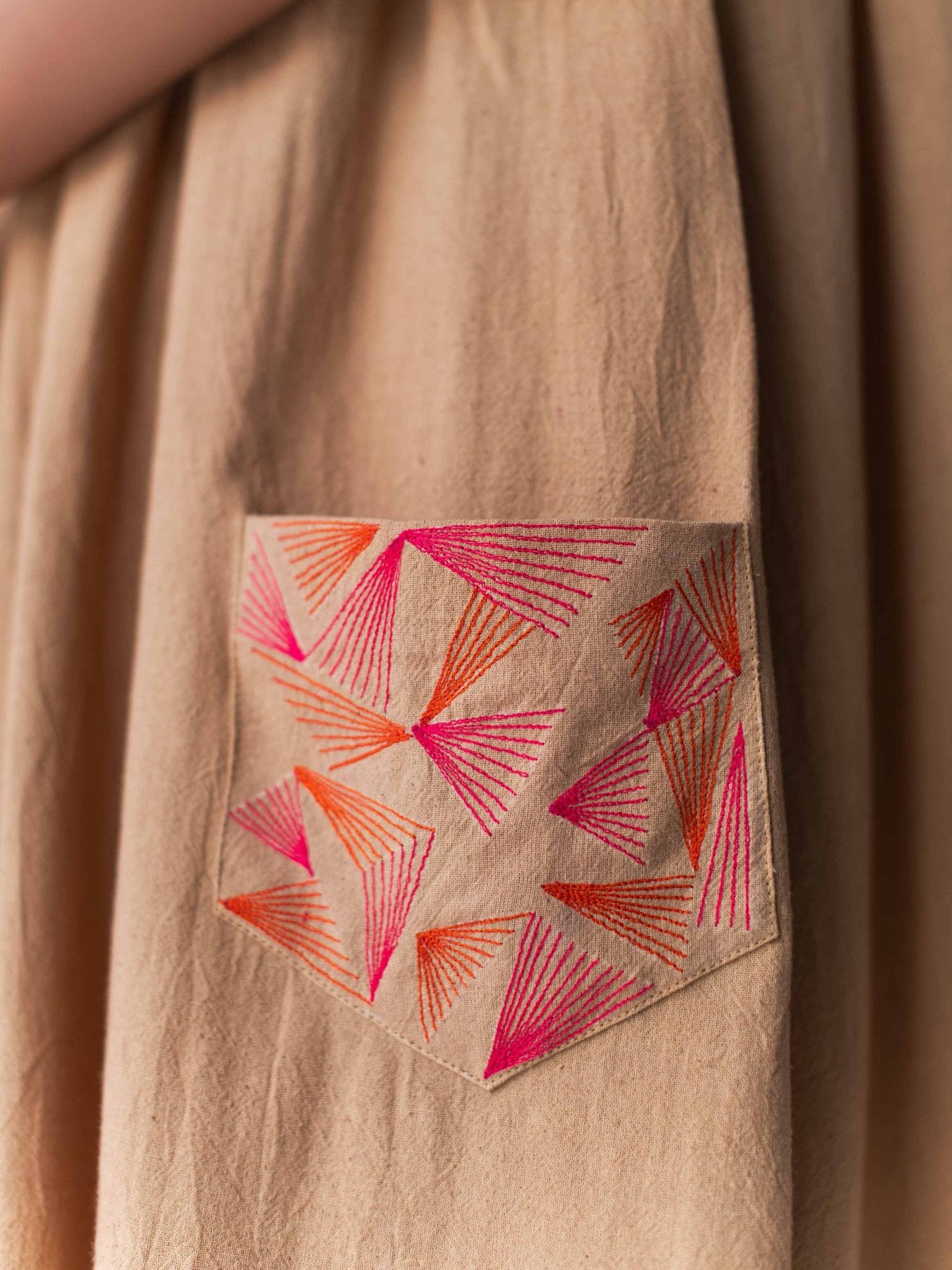 Beige Flared Gathered Cotton Dress for Women – Womens Dress on Brown Living™. SKU: DCSS25D05S. Img 1.